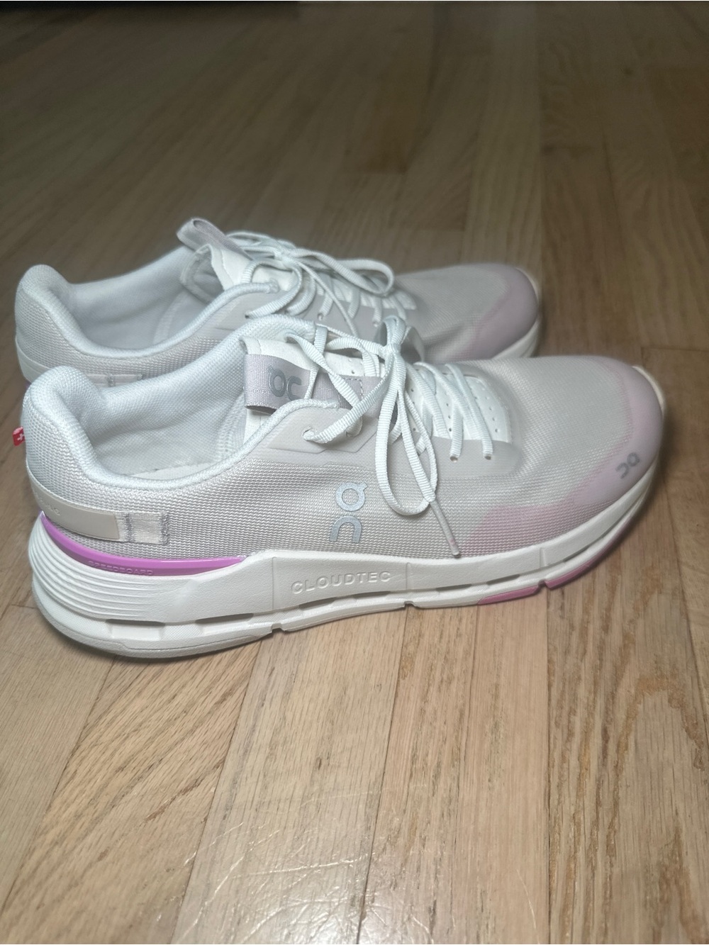 On Running Women's White and Pink CloudTec Sneakers